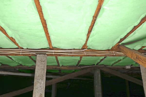 New underfloor insulation in an existing build, Greenstuf insulation by Healthy Homes Tai Tokerau